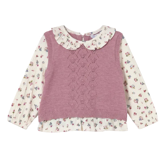 Violet Layered Sweater Blouse