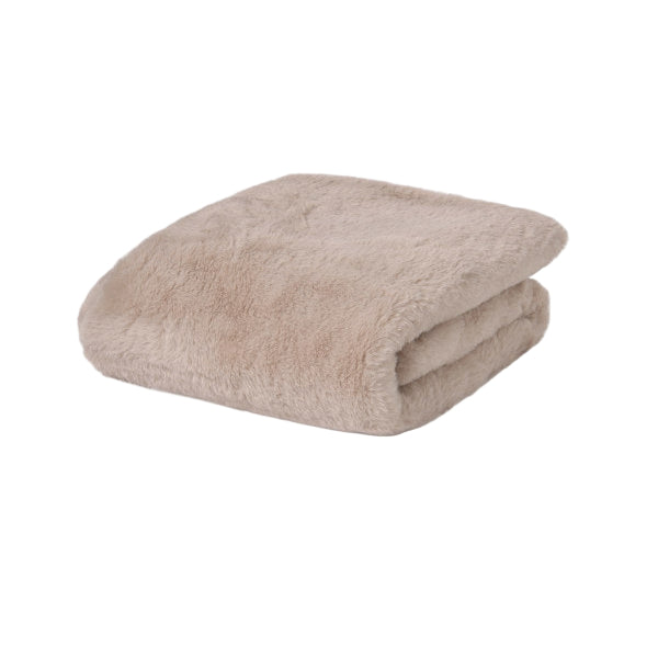 Beige Faux fur blanket