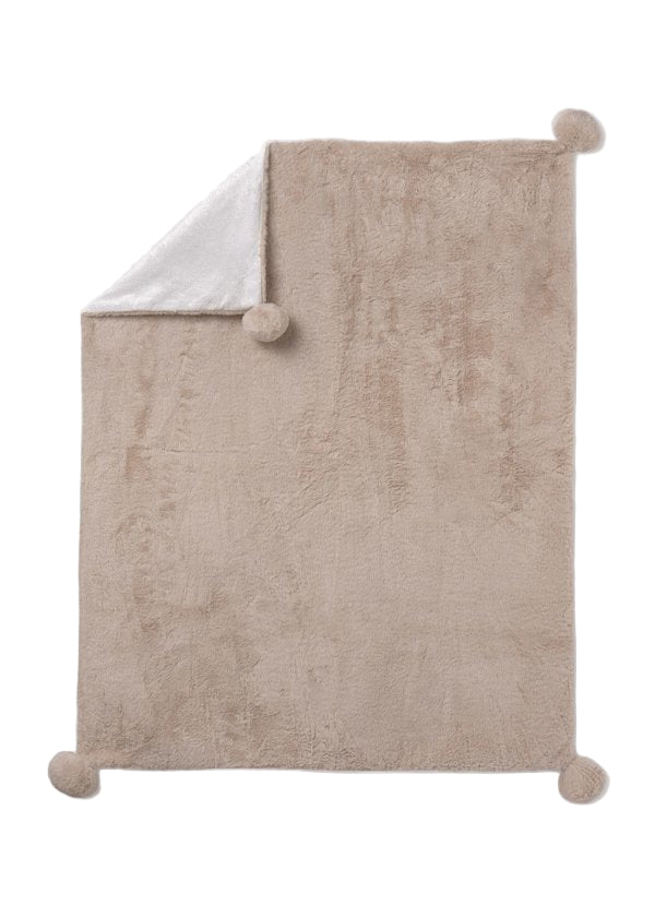 Beige Faux fur blanket