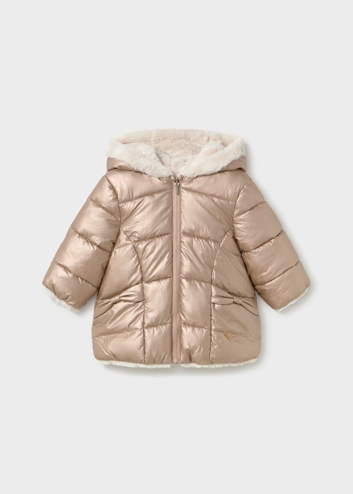 Baby Reversible Faux Fur Puffer Jacket