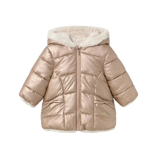 Baby Reversible Faux Fur Puffer Jacket