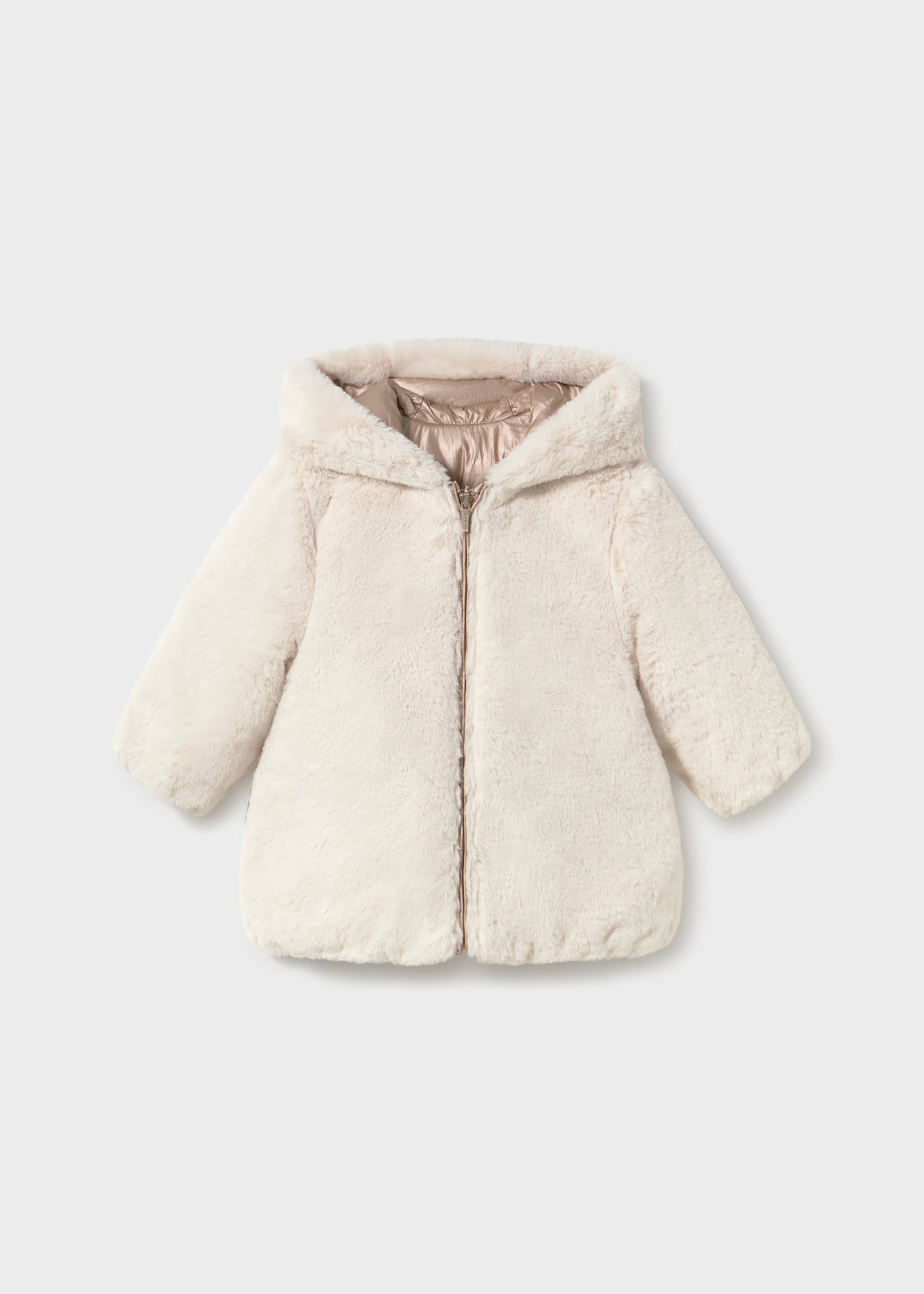 Baby Reversible Faux Fur Puffer Jacket