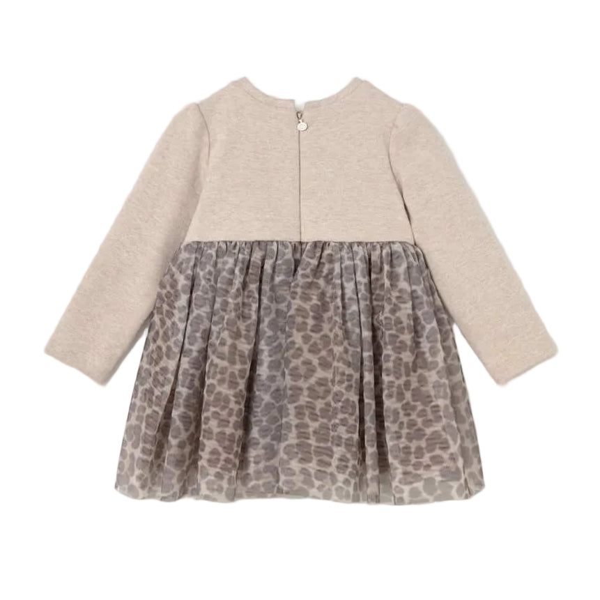 Cheetah Knit Tulle Dress
