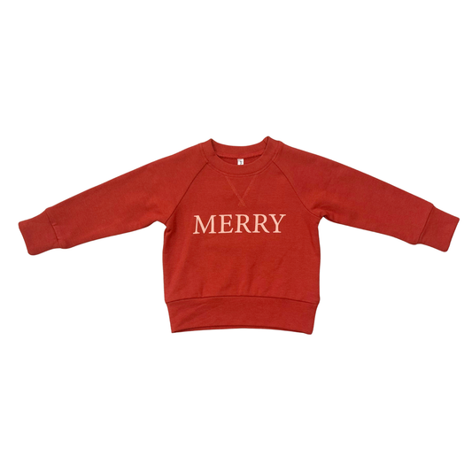 Merry in Berry Red Raglan Sweatshirt