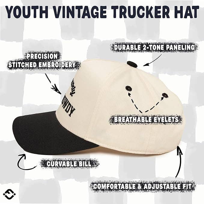 Kids Say Howdy Play Rowdy Snapback Cap