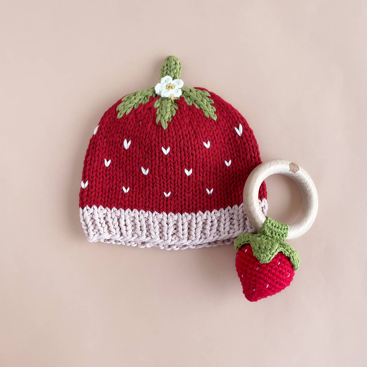 Organic Cotton Strawberry Beanie