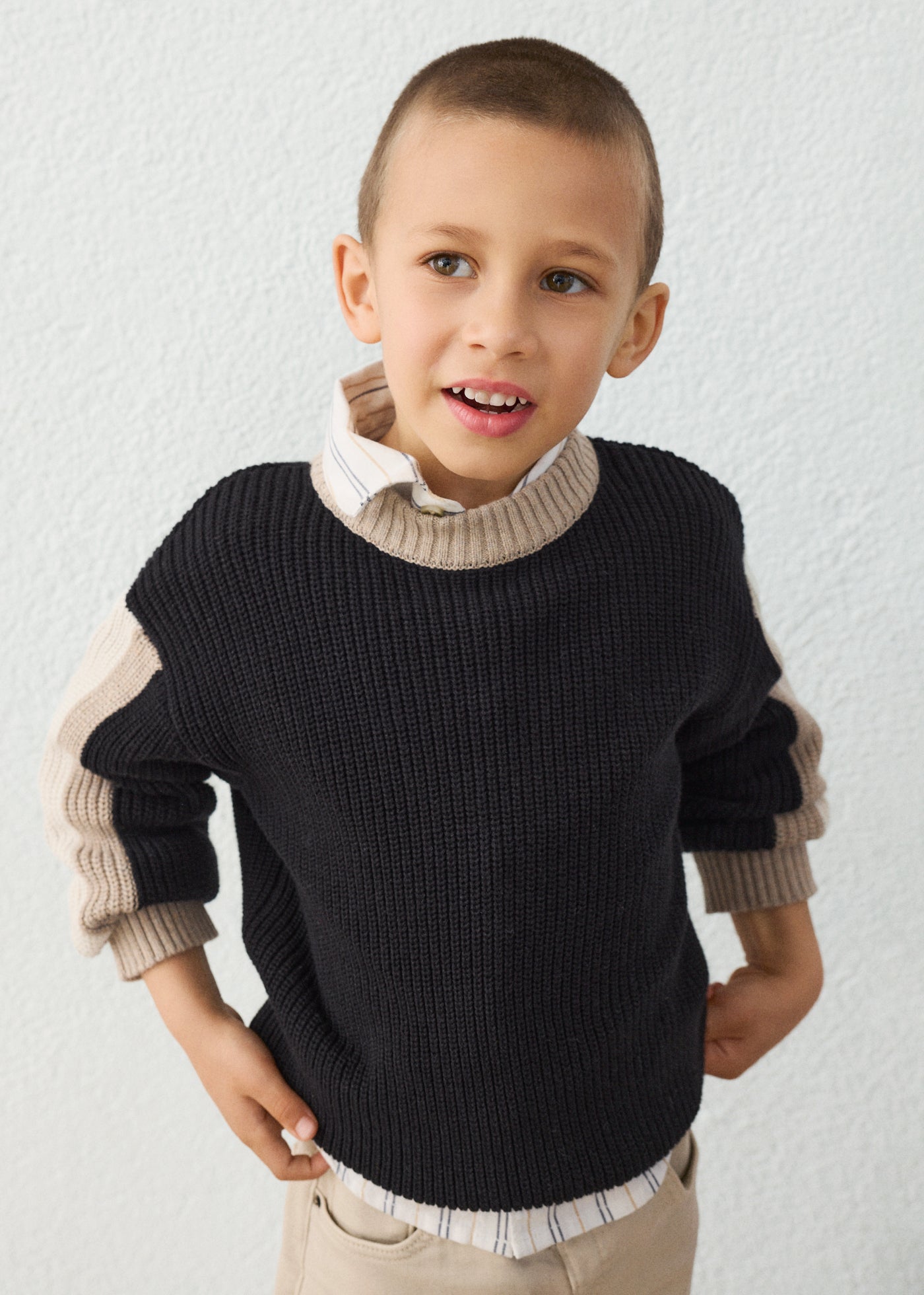 Boy Contrast Sweater