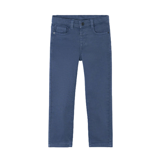 Steel Blue Straight-Leg Pants
