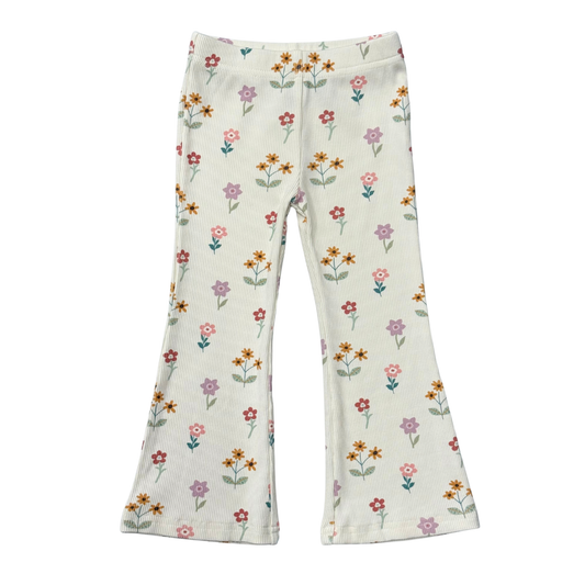 Meadow Bloom Rib Flare Pants