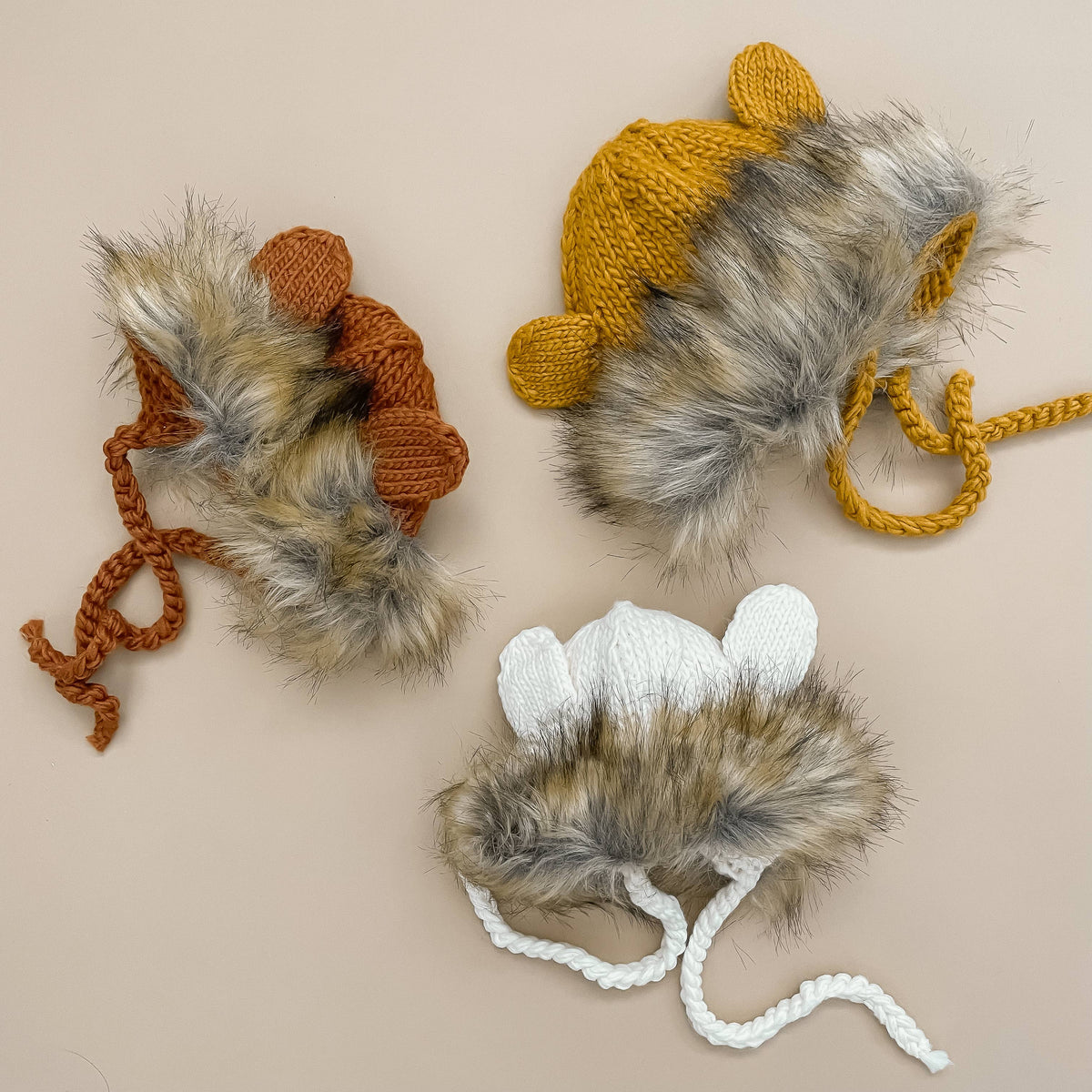 Organic Lennon Lion Baby Bonnet