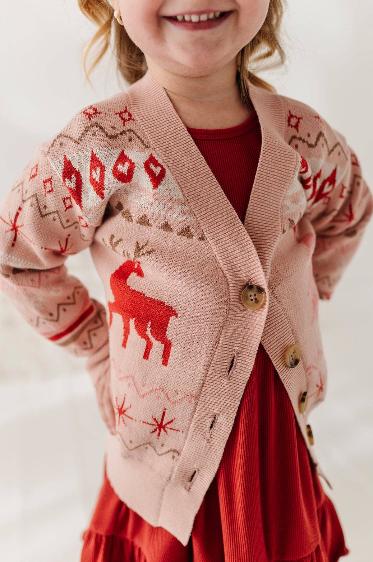 Reindeer Jacquard Christmas Knit Sweater