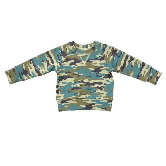 Camouflage Bamboo Cotton Raglan Sweatshirt