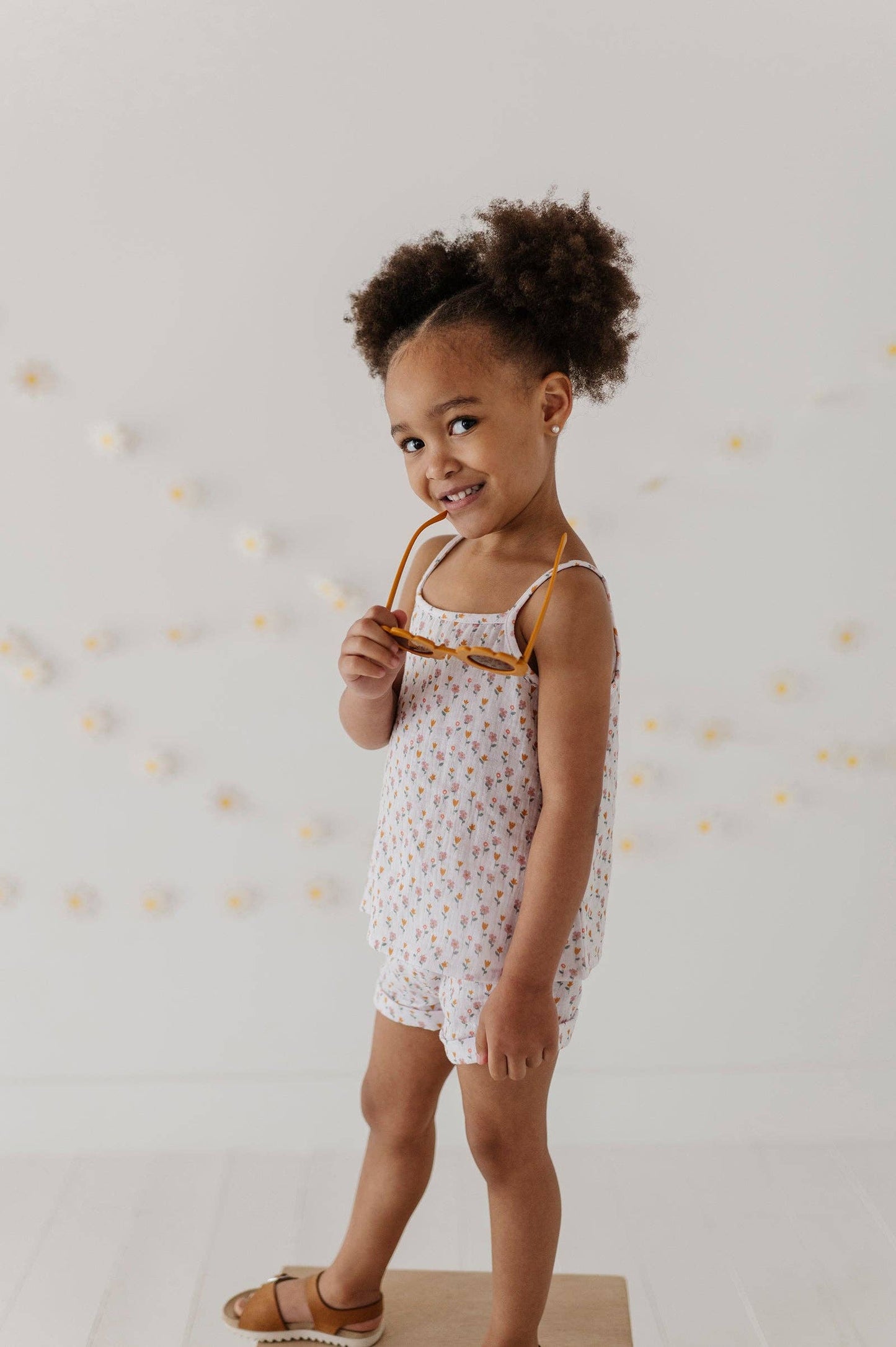 Mini Daisy Gauze Tank & Short Set