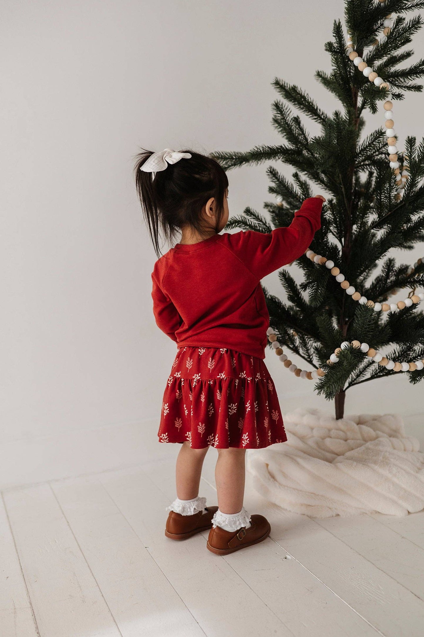 Raglan Sweatshirt- Merry in Berry Red