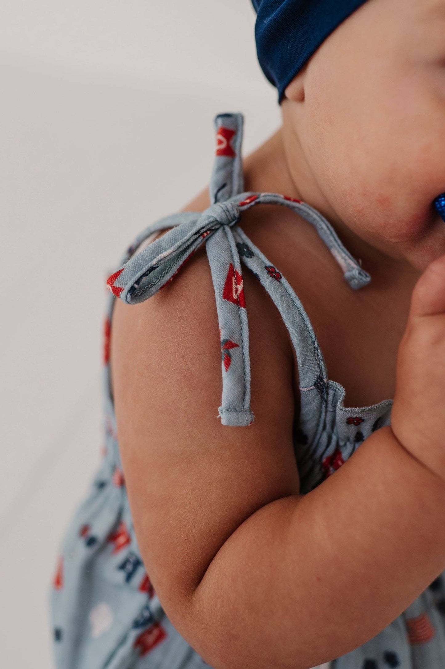 USA Summer Tie-Smocked Bodysuit