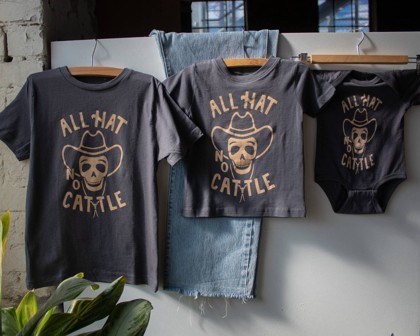 All Hat No Cattle Western Kids Tee