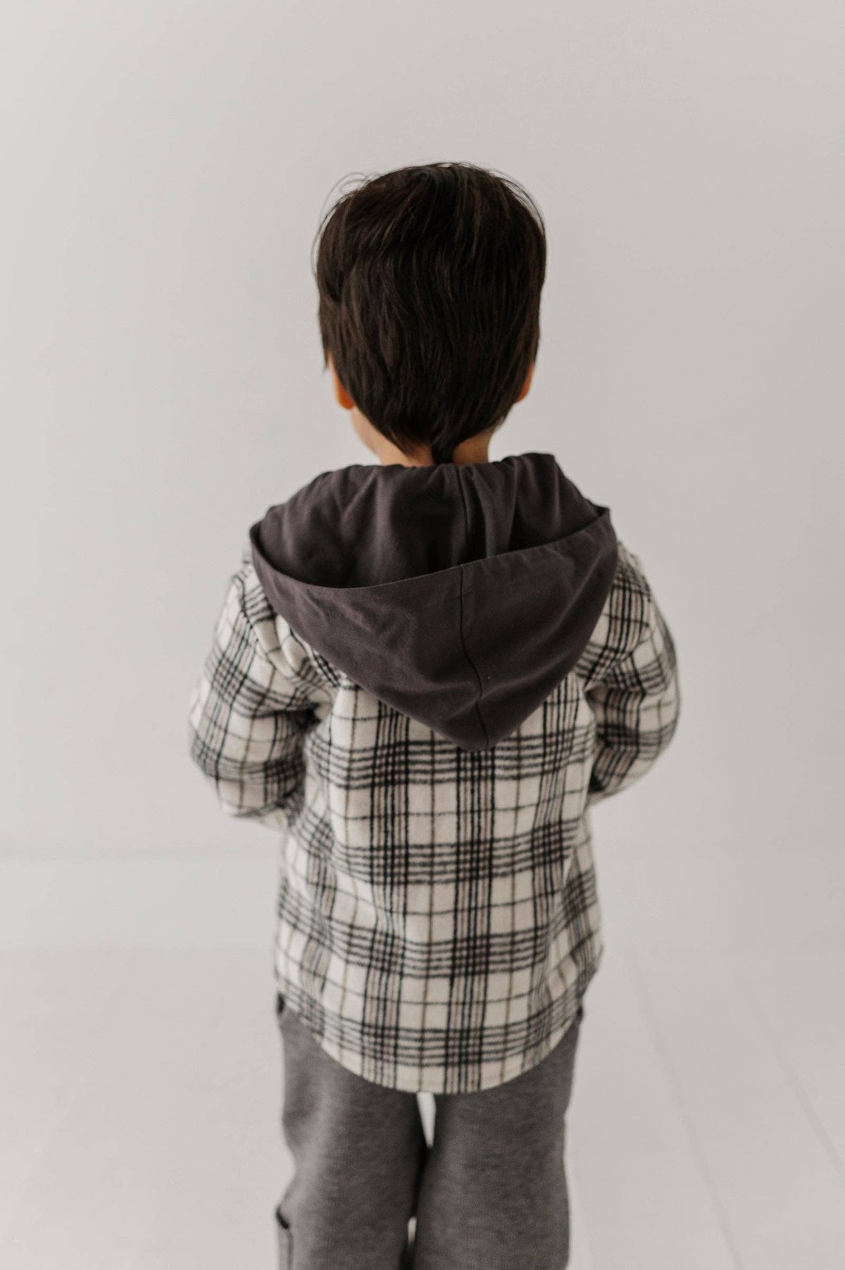 Granite Plaid Hooded Shacket