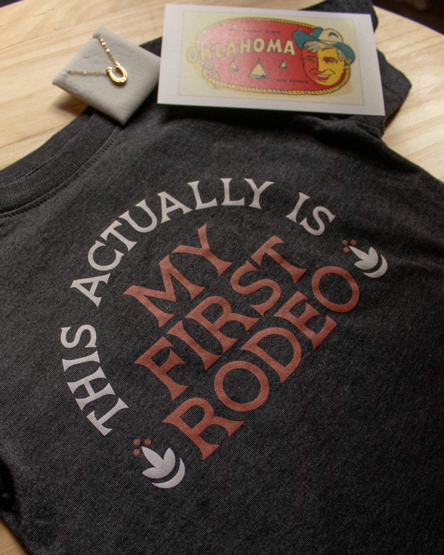 Actually My First Rodeo Western Kids Tee