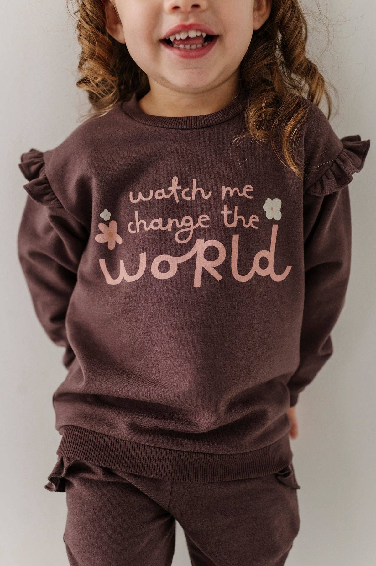 Watch Me Change The World Ruffle Sweatshirt
