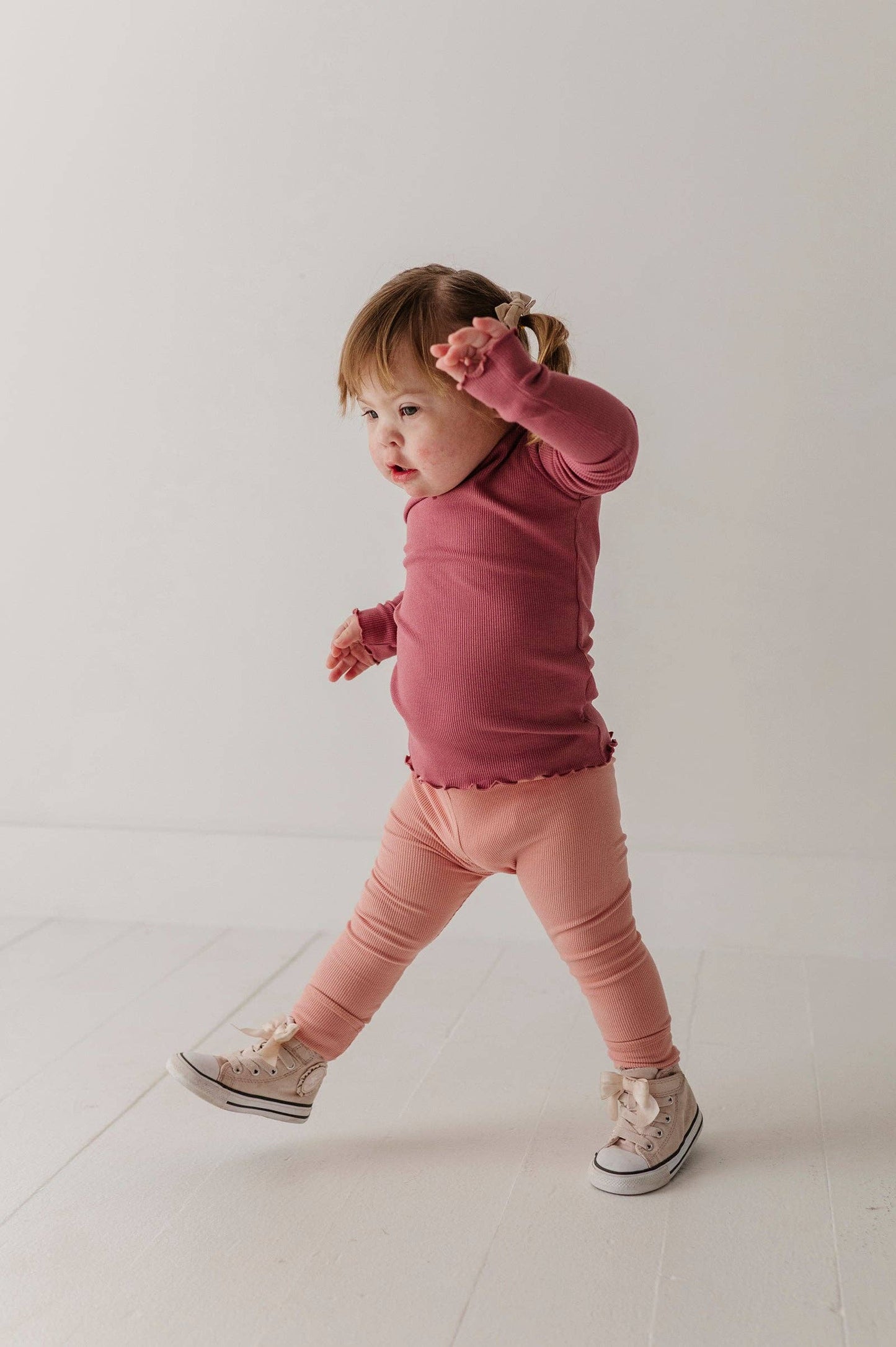 Mellow Rose Ribbed Leggings