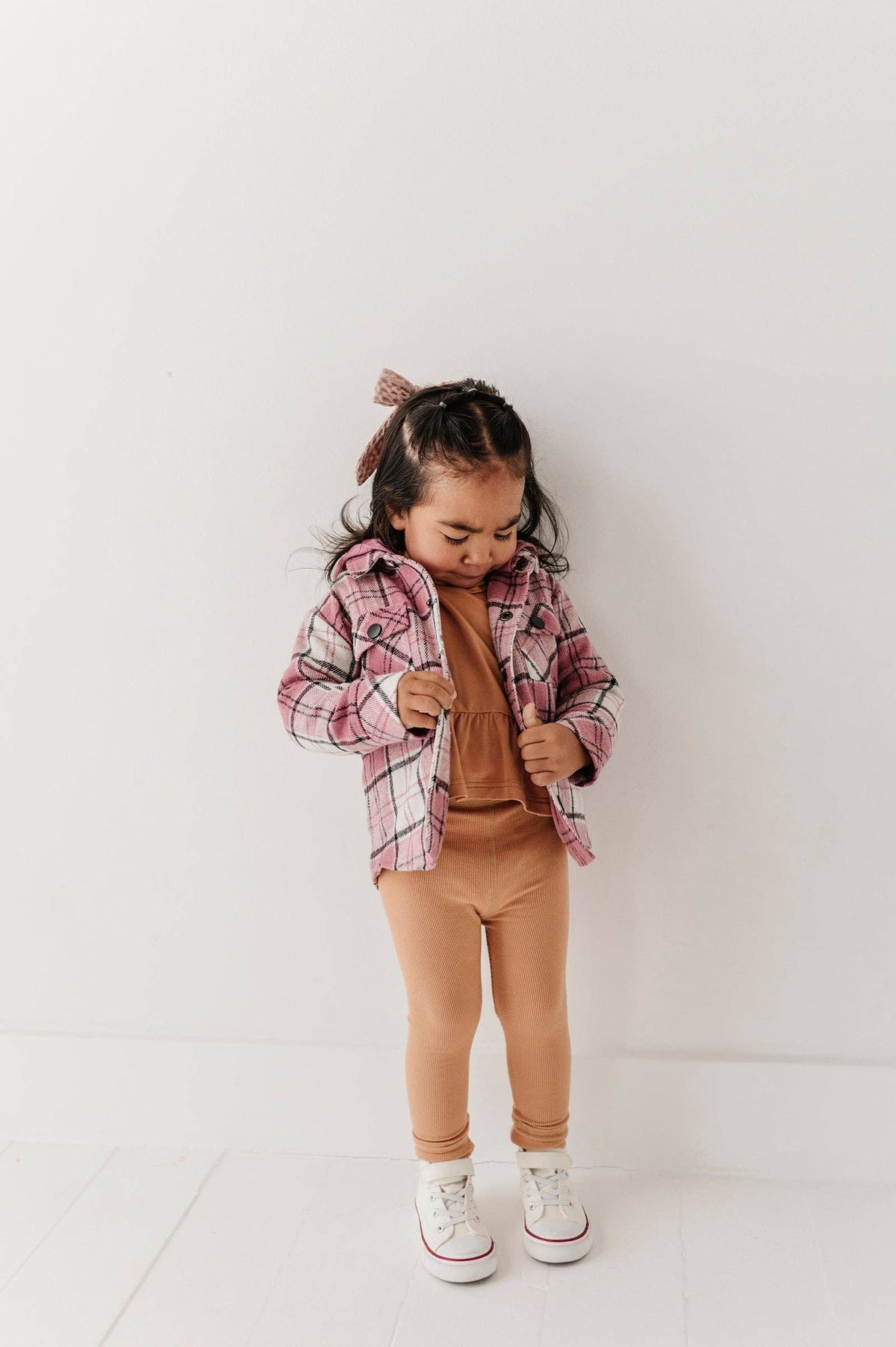 Magenta Plaid Hooded Shacket