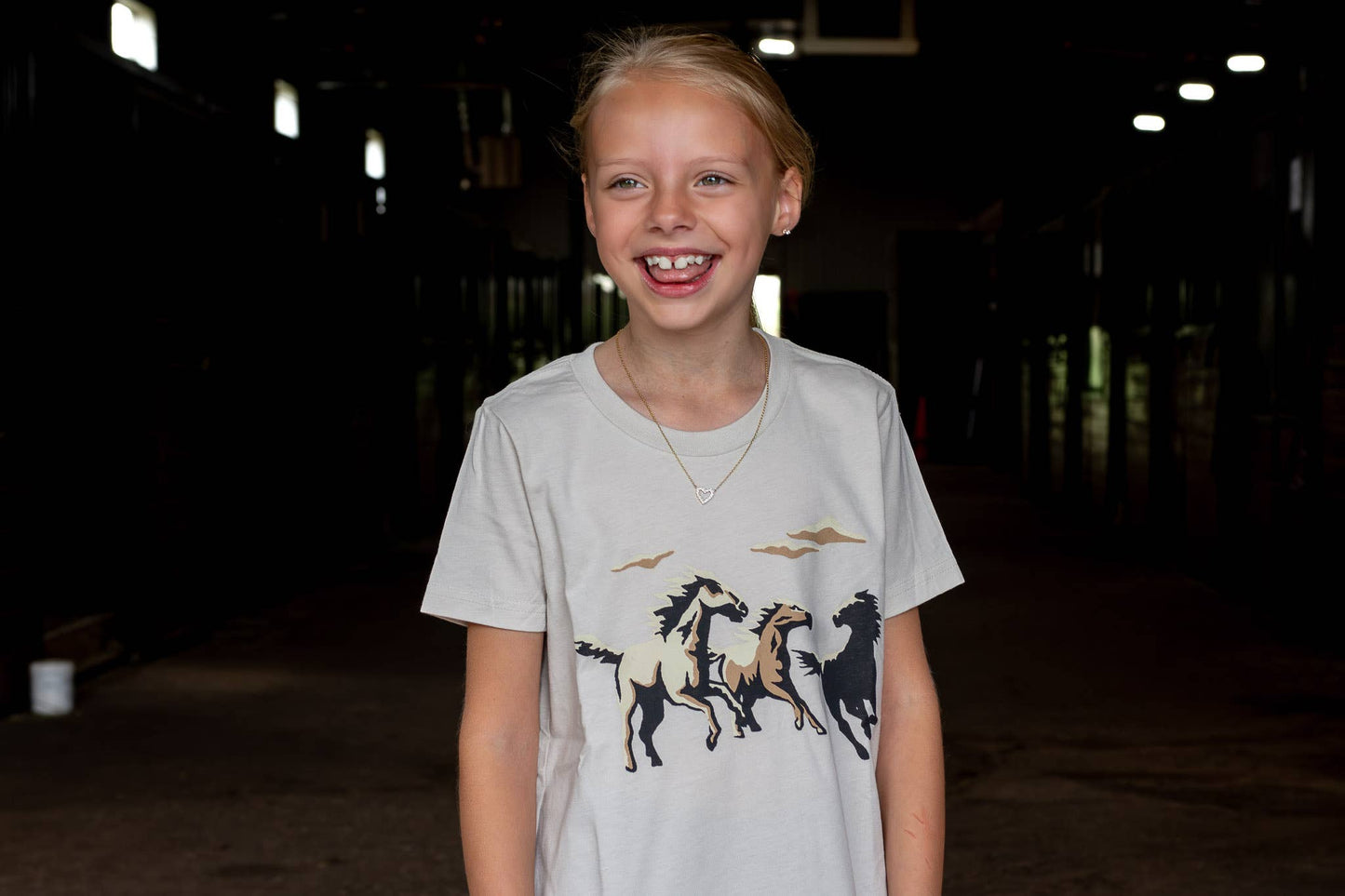 Wild Horses Western Kids Tee