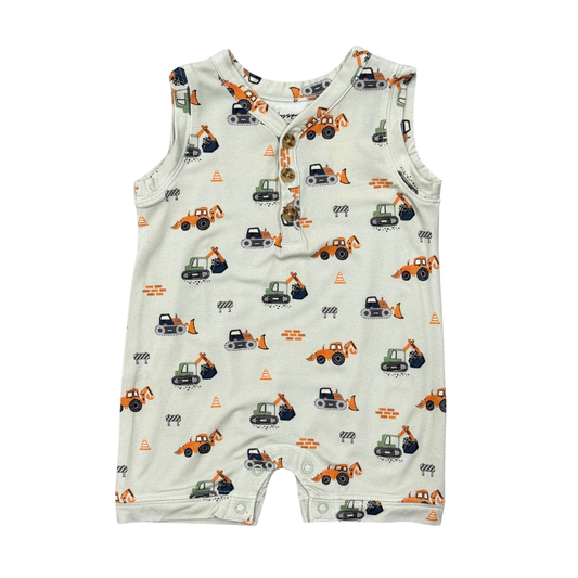 Bamboo Sleeveless Construction Romper