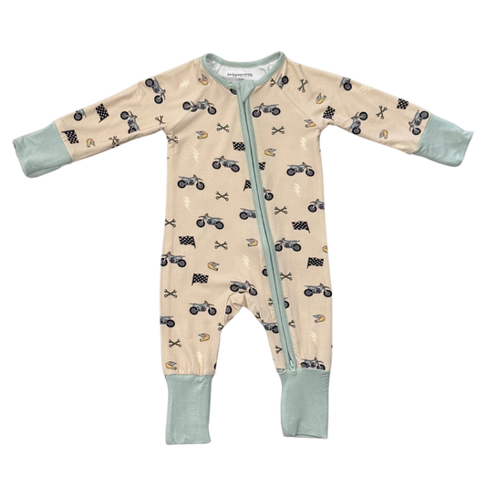 Dirt Bikes Zip Romper