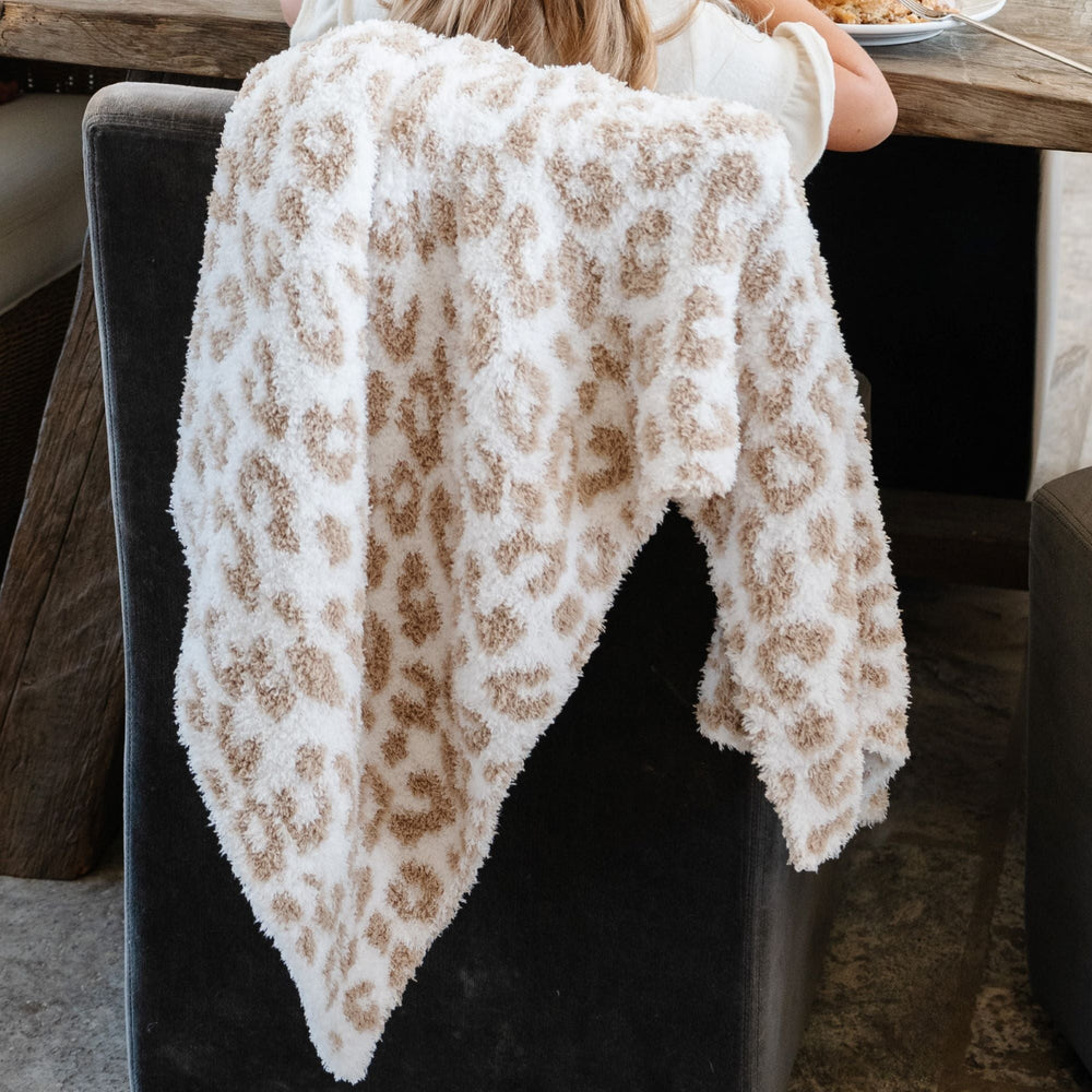Double Layer Blanket - Tan Leopard