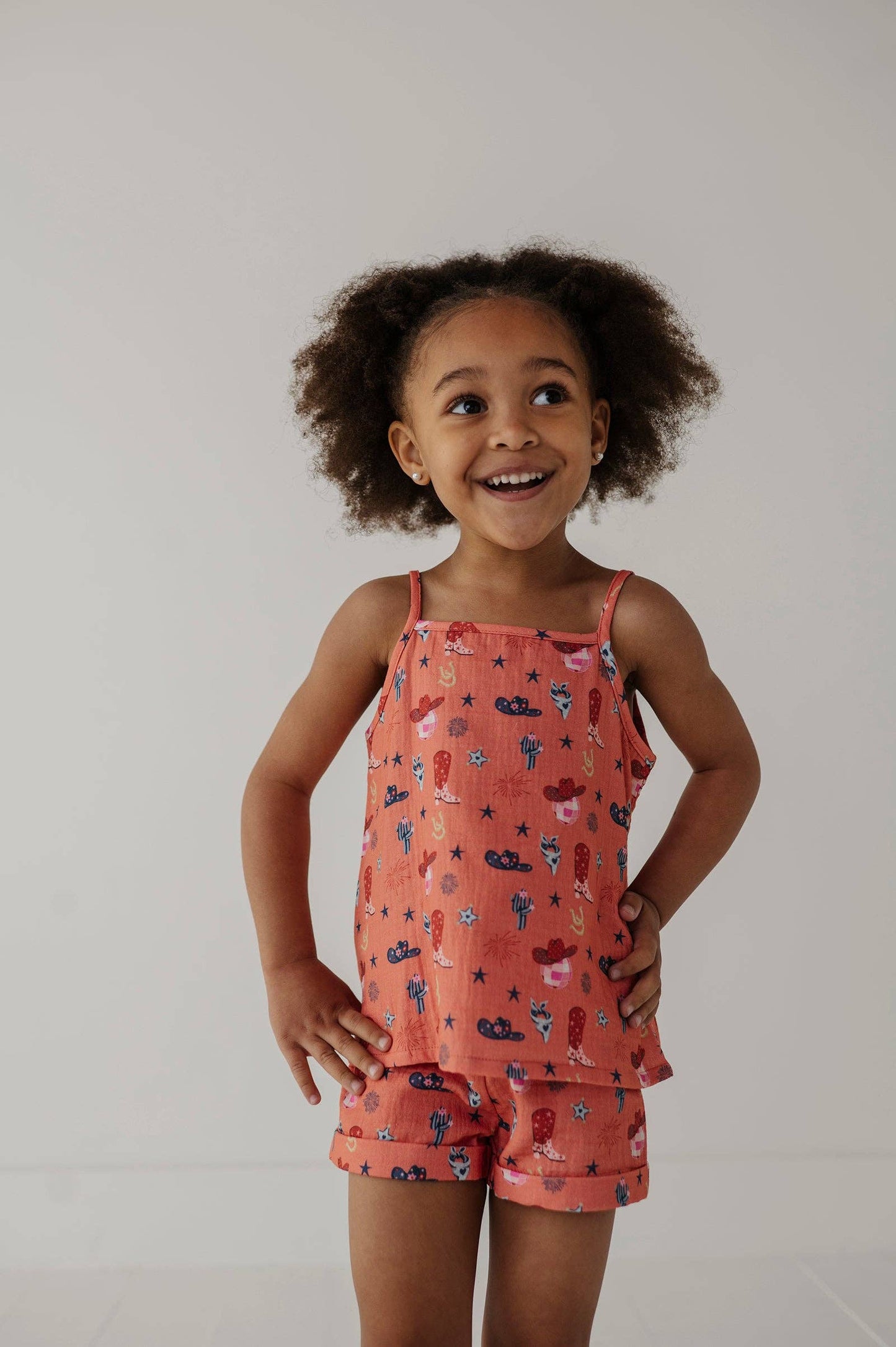 American Cowgirl Gauze Tank & Short Set