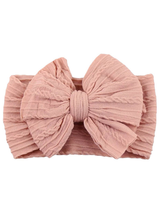 Cable Bow - Tan Pink