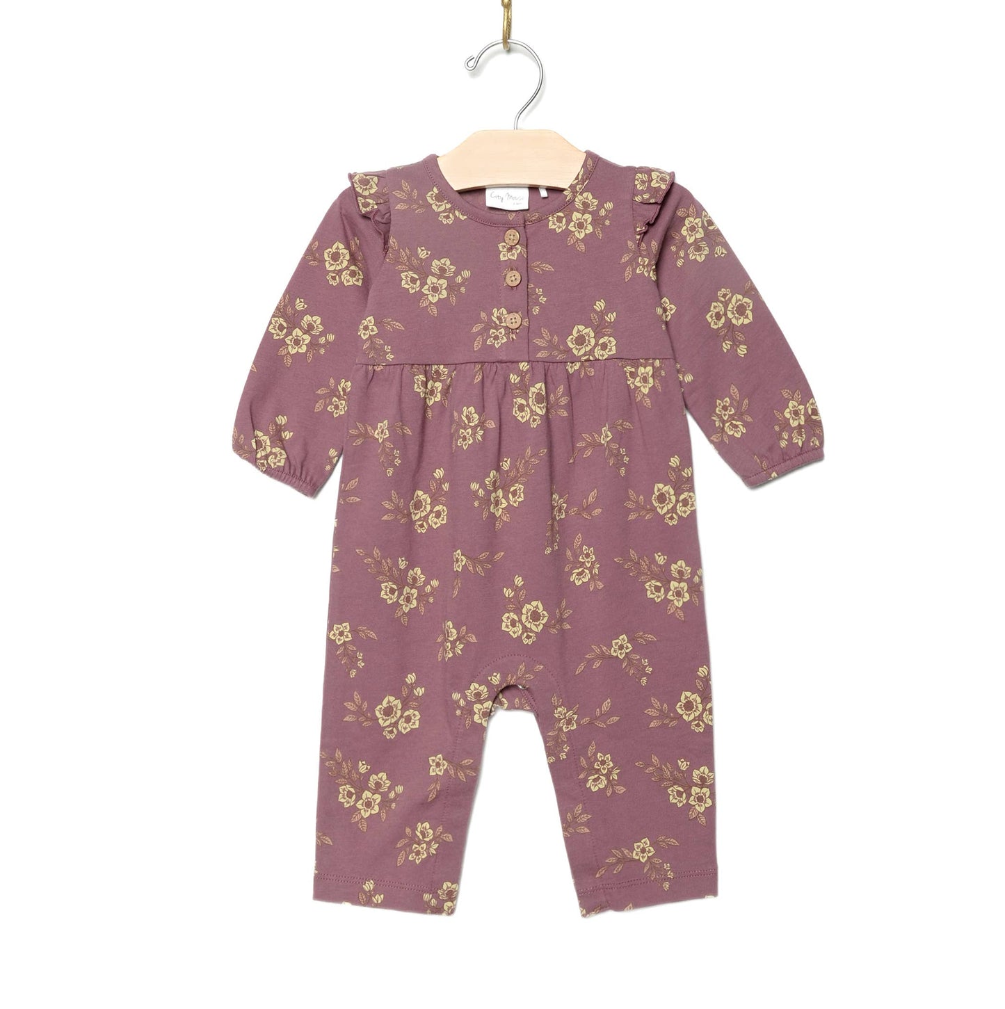 Flutter Sleeve Romper- Orchid Blooms