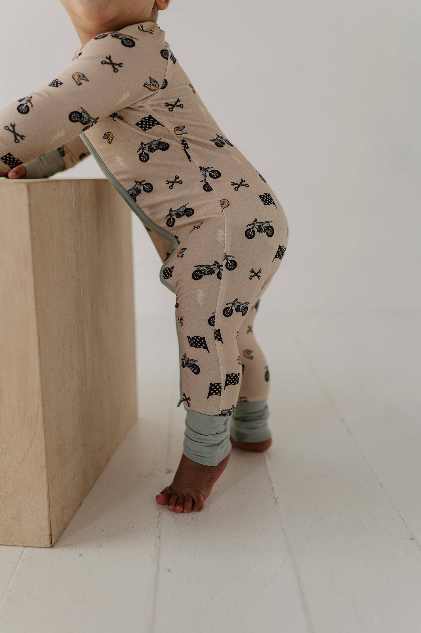 Dirt Bikes Zip Romper