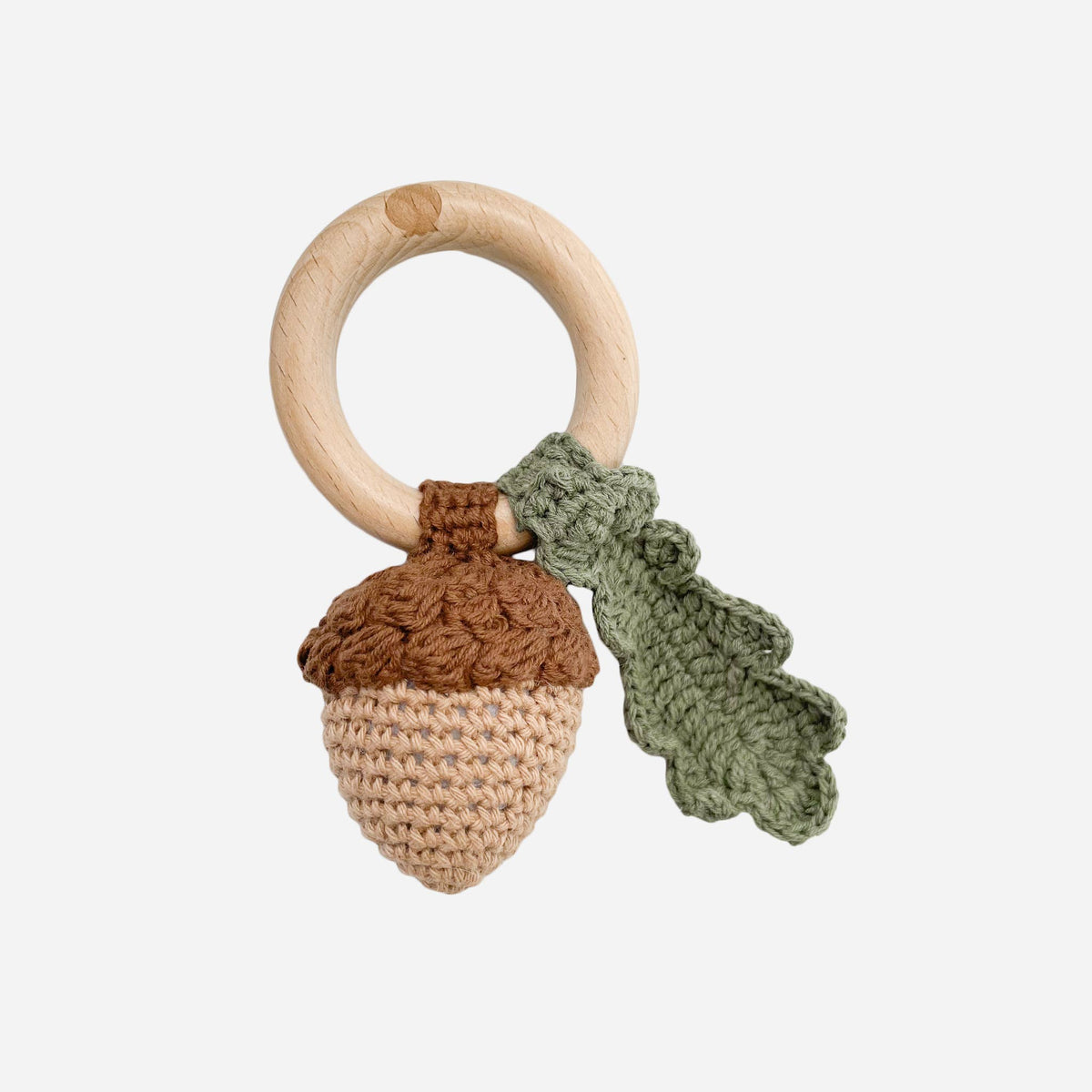 Organic Acorn Crochet  Teether