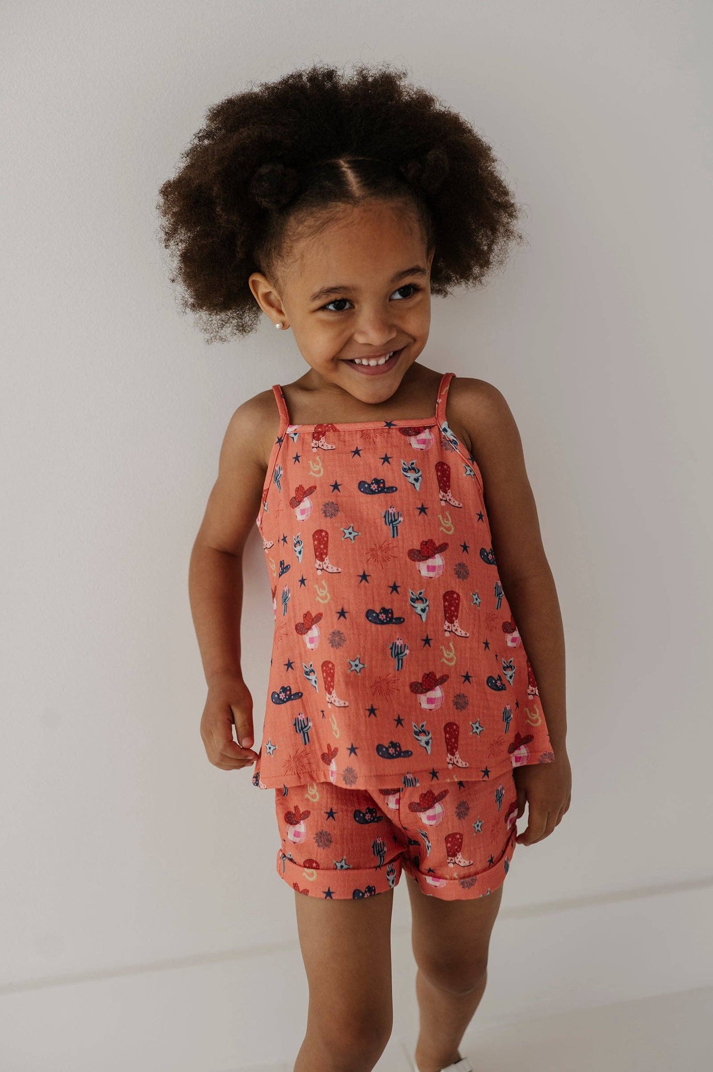 American Cowgirl Gauze Tank & Short Set