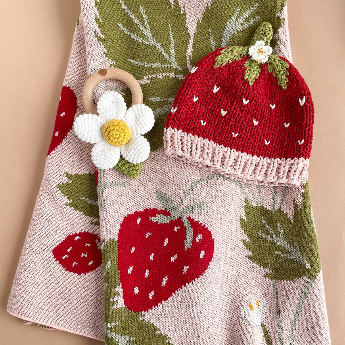 Organic Cotton Strawberry Beanie