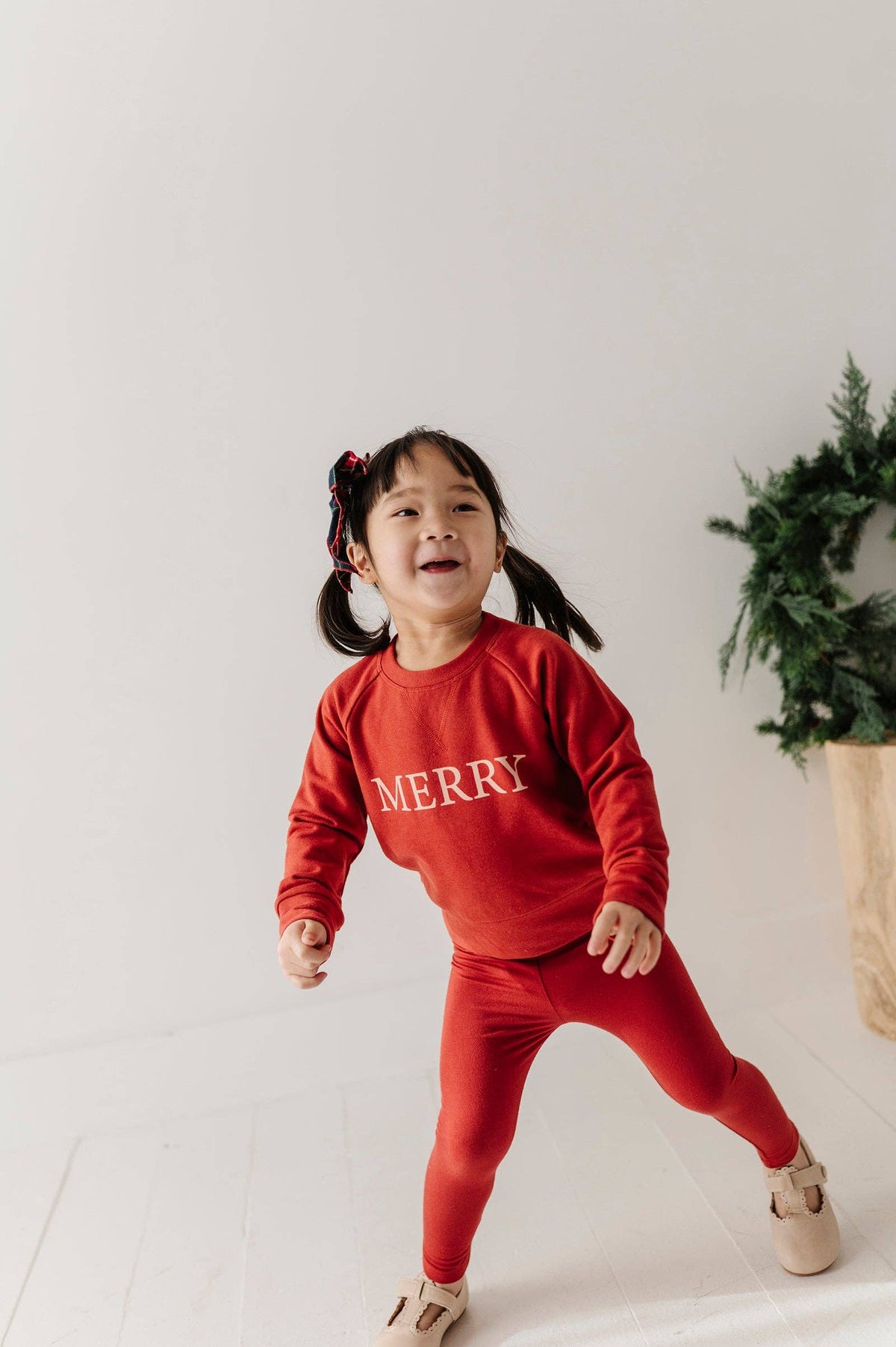 Merry in Berry Red Raglan Sweatshirt