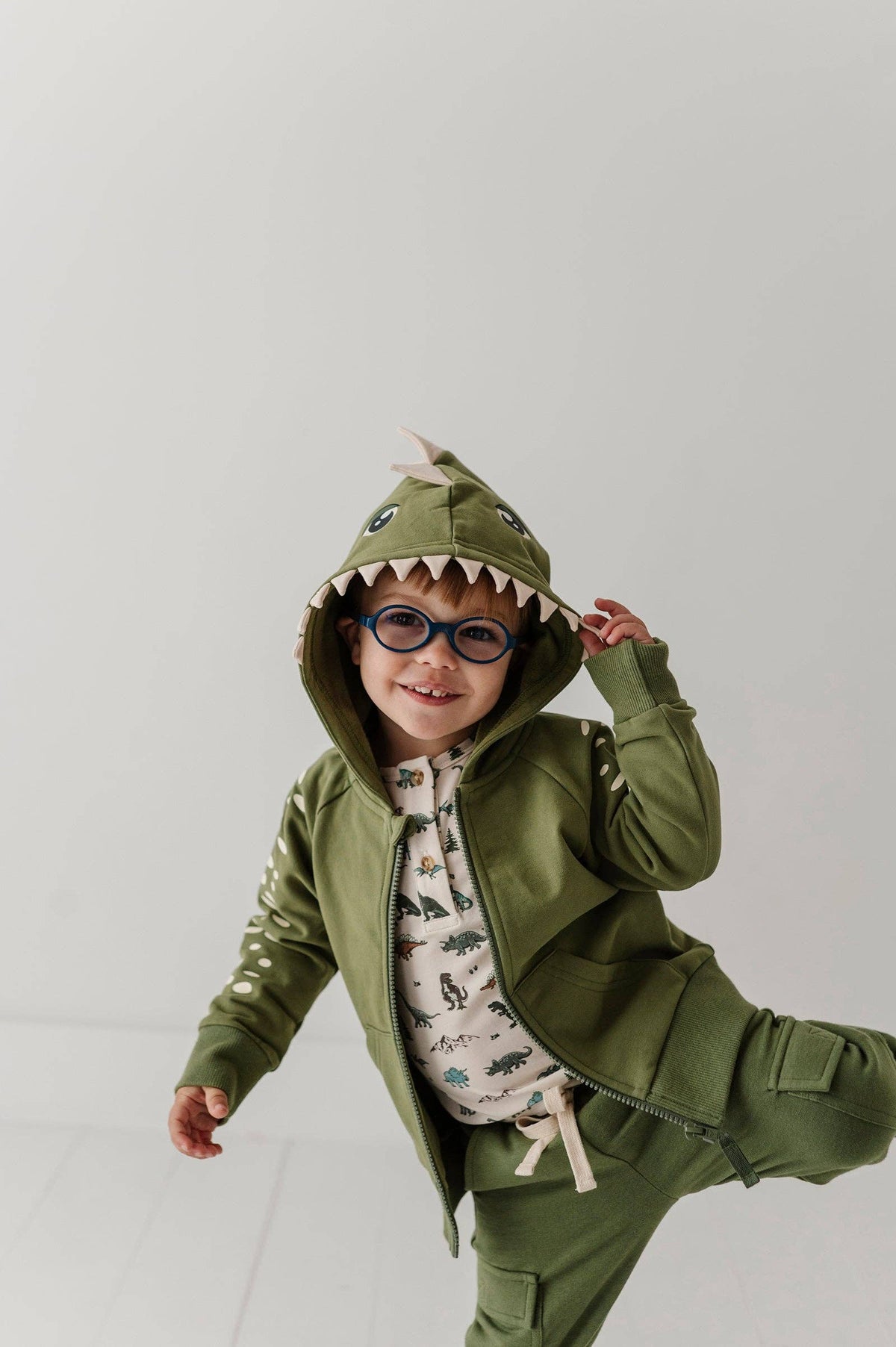 Green Dinosaur Hooded Jacket