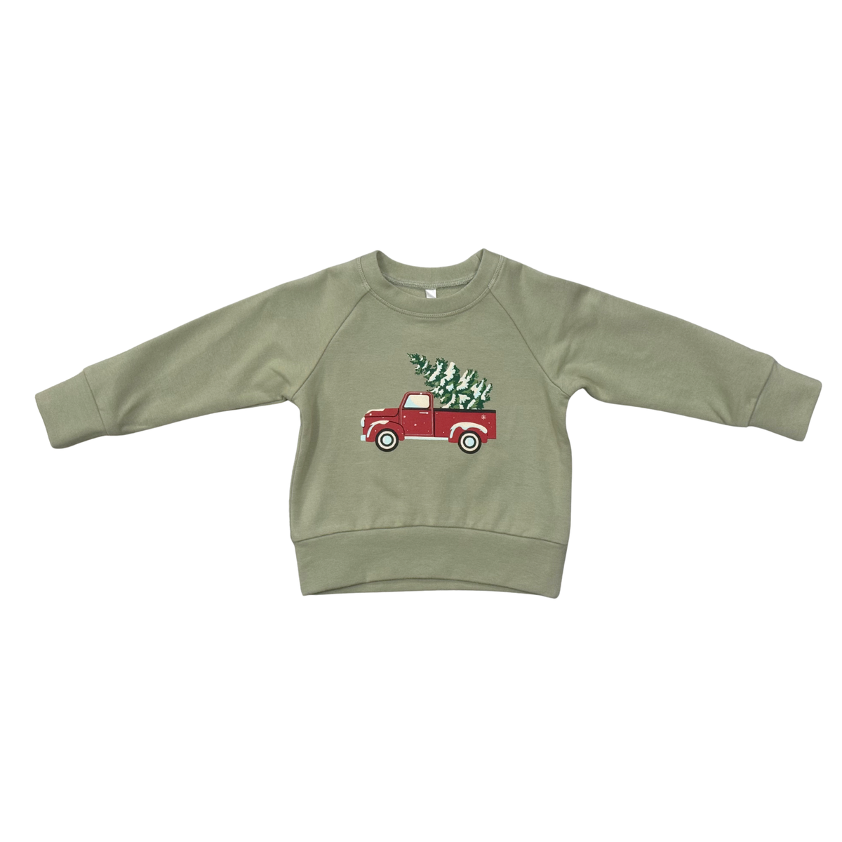 Christmas Truck Raglan Sweatshirt