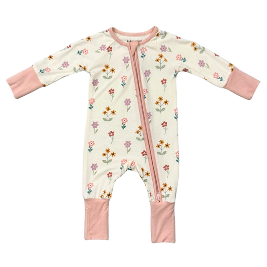 Meadow Bloom Long Sleeve Zip Romper