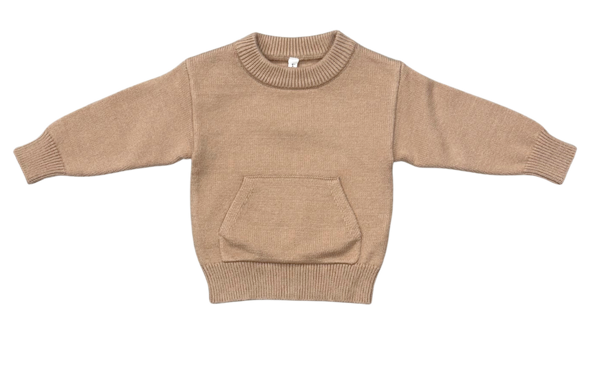 Beige Knit Sweatshirt