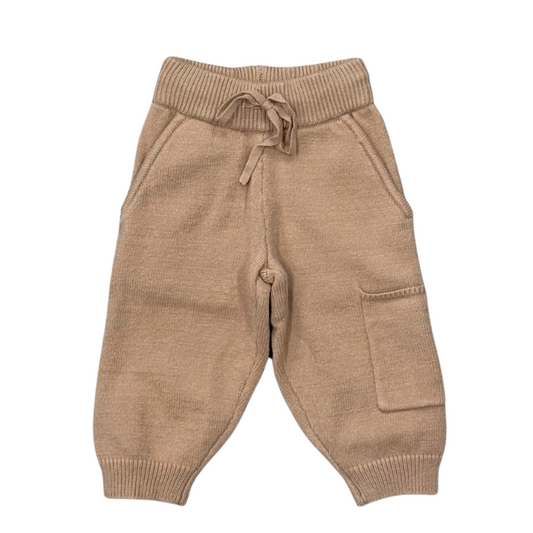 Beige Knit Sweatpants