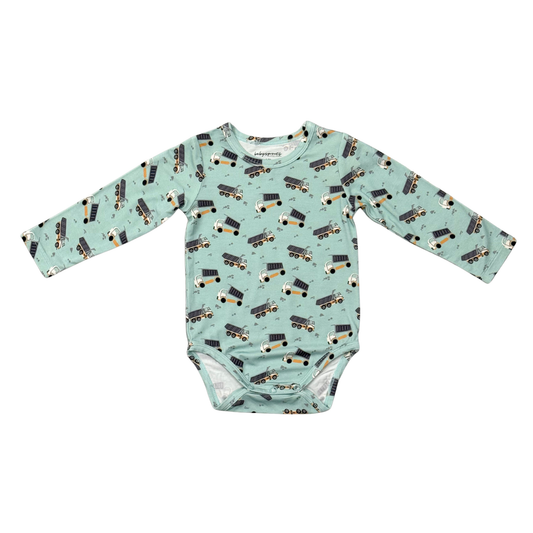 Long Sleeve Dump Trucks Bodysuit