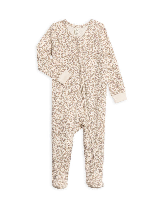 Organic Baby Peyton Footed Sleeper - Aurora Floral