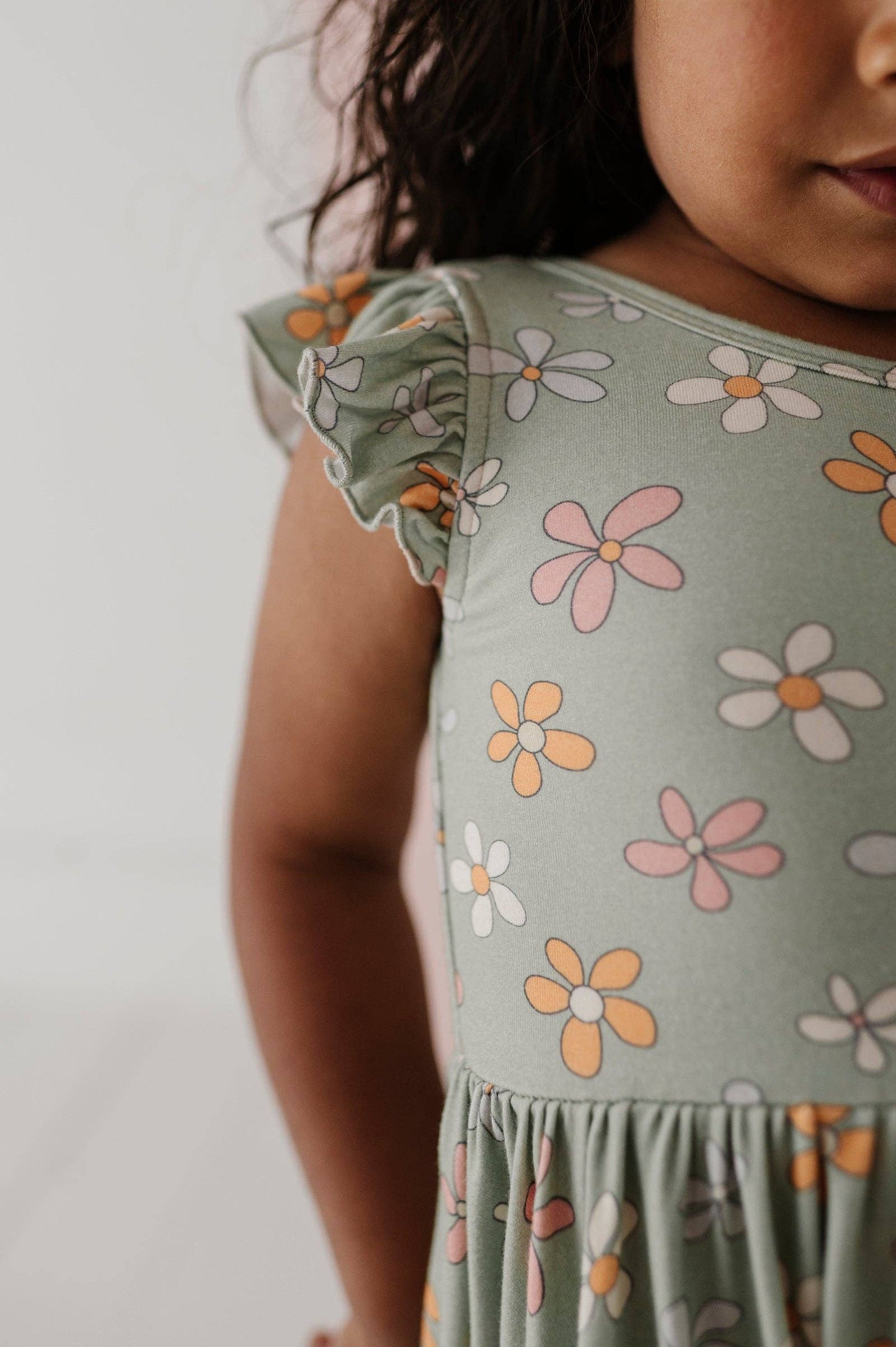 Sketched Daisy Sleeveless Twirl Dress