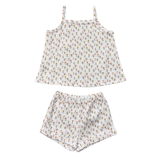 Mini Daisy Gauze Tank & Short Set