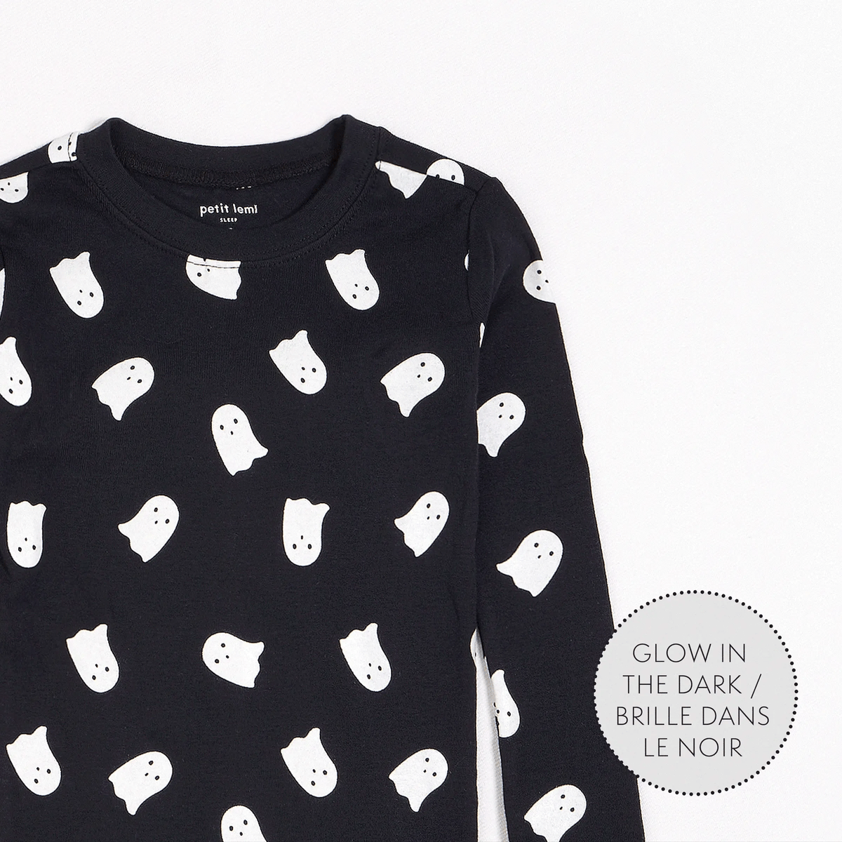 Glow in the Dark Ghost Top & Pant PJ Set