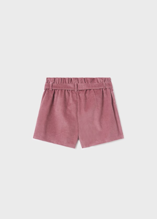 Corduroy shorts: Plum