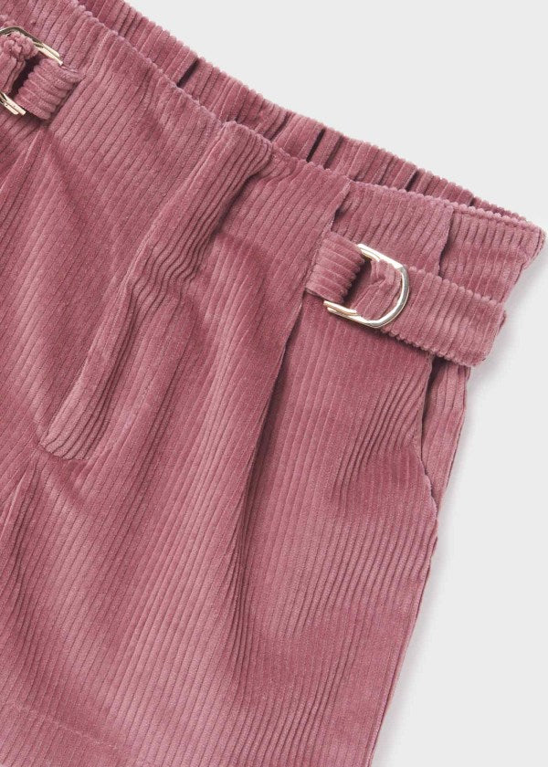 Corduroy shorts: Plum