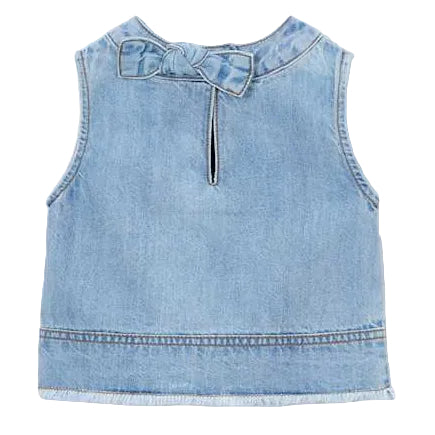 Light Wash Denim Sleeveless Top